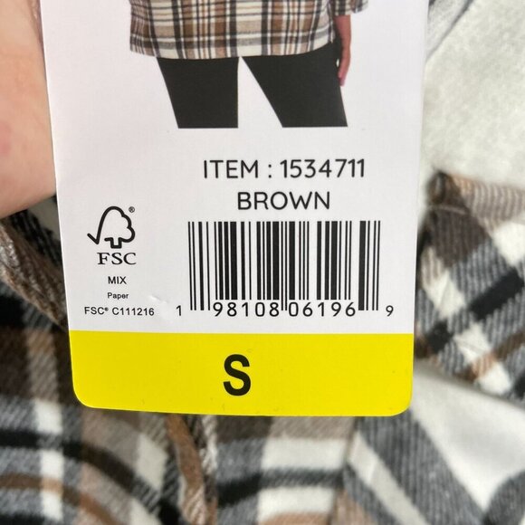 NEW Hfx Women's S Plaid Flannel Shacket S Snap Button - Picture 8 of 9
